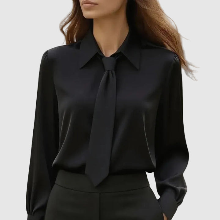 Giulia Bellini Office Blouse with Front Tie