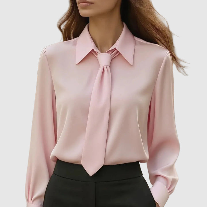 Giulia Bellini Office Blouse with Front Tie
