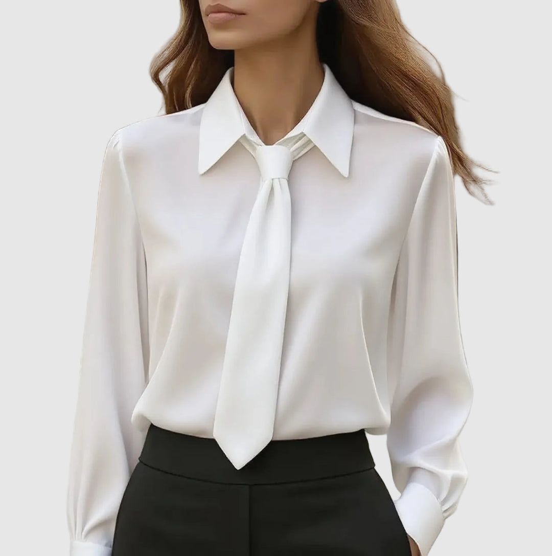 Giulia Bellini Office Blouse with Front Tie