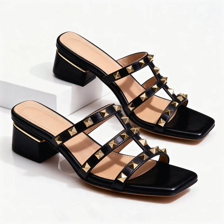 Giulia Bellini Slip-On Studded Sandals