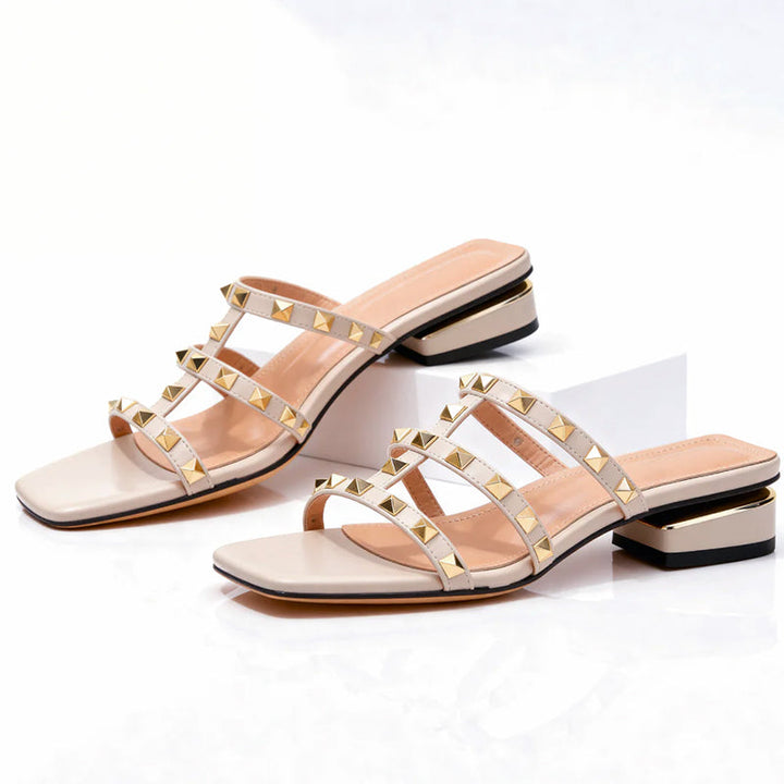 Giulia Bellini Slip-On Studded Sandals