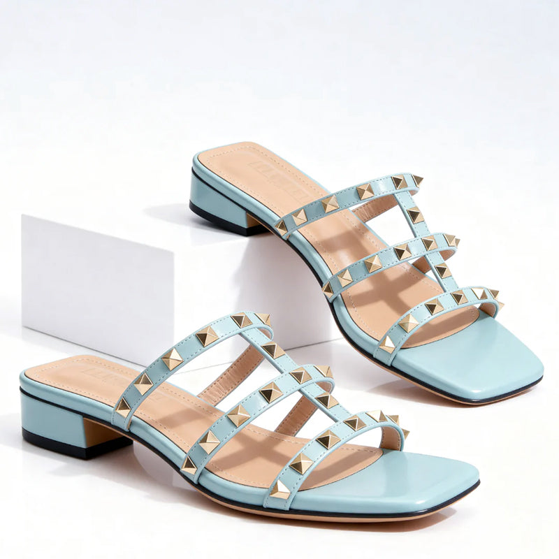 Giulia Bellini Slip-On Studded Sandals