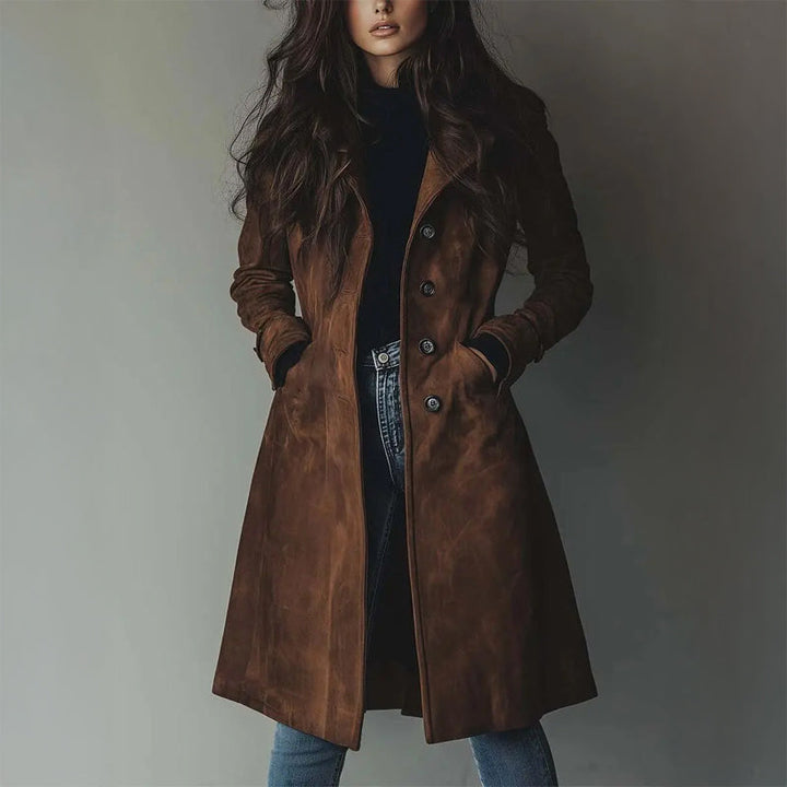 Giulia Bellini Suede Longline Coat