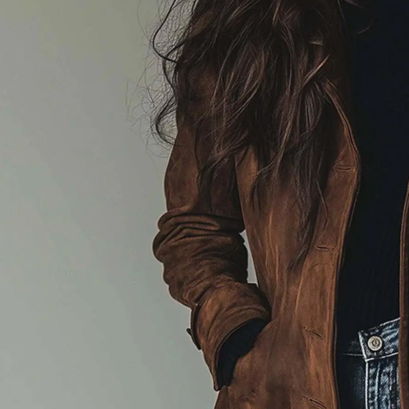 Giulia Bellini Suede Longline Coat