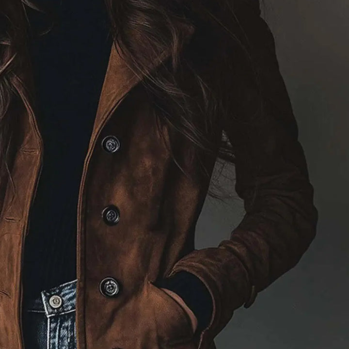 Giulia Bellini Suede Longline Coat