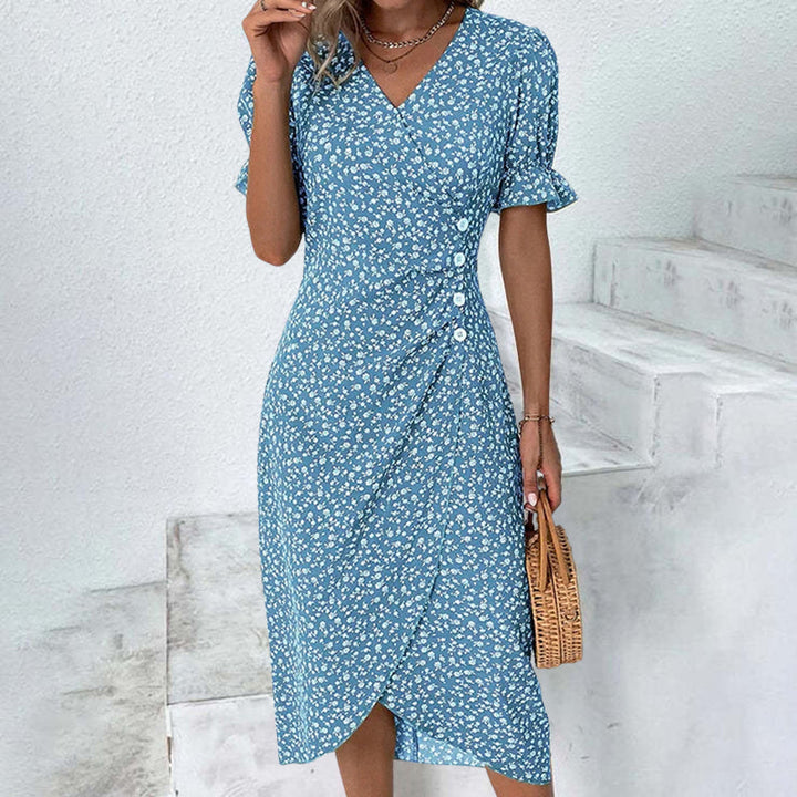 Giulia Bellini Floral Wrap Midi Dress