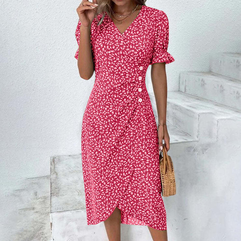 Giulia Bellini Floral Wrap Midi Dress