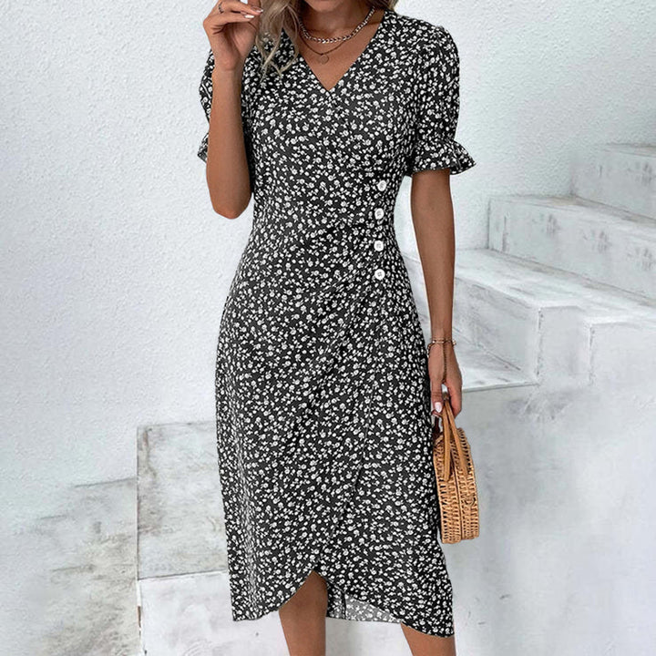 Giulia Bellini Floral Wrap Midi Dress