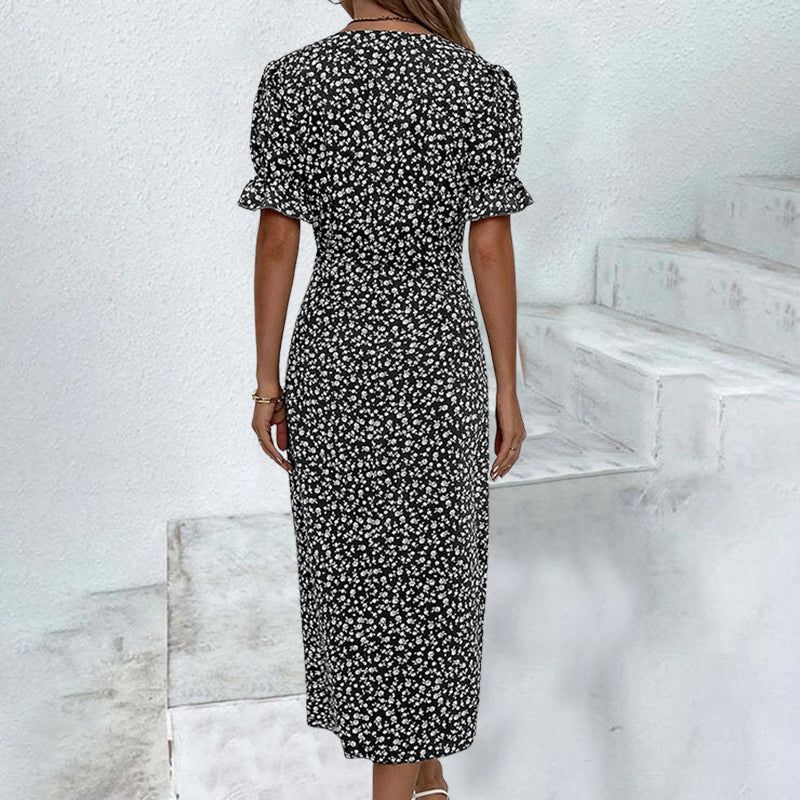 Giulia Bellini Floral Wrap Midi Dress