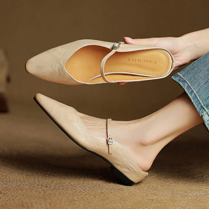 Giulia Bellini Leather Pointed Flats