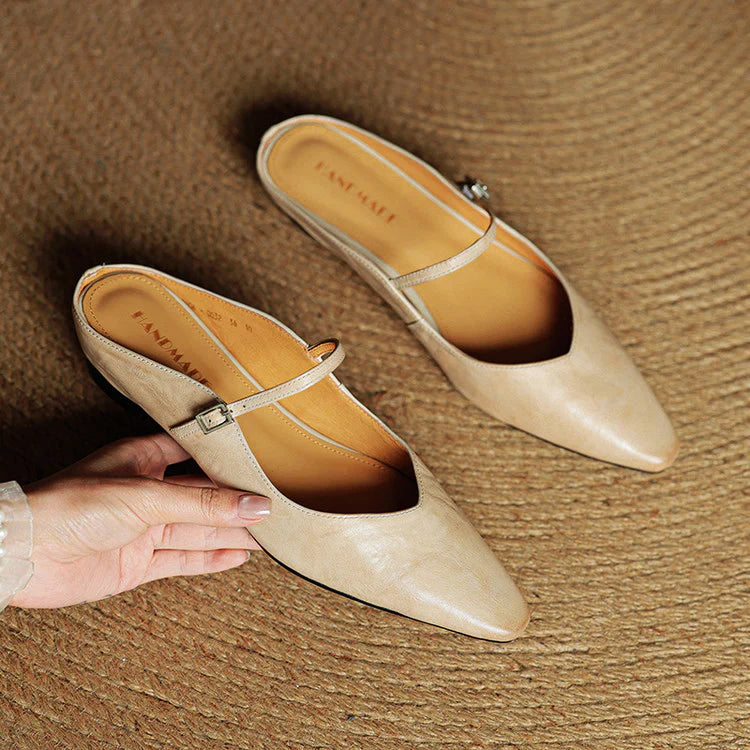 Giulia Bellini Leather Pointed Flats