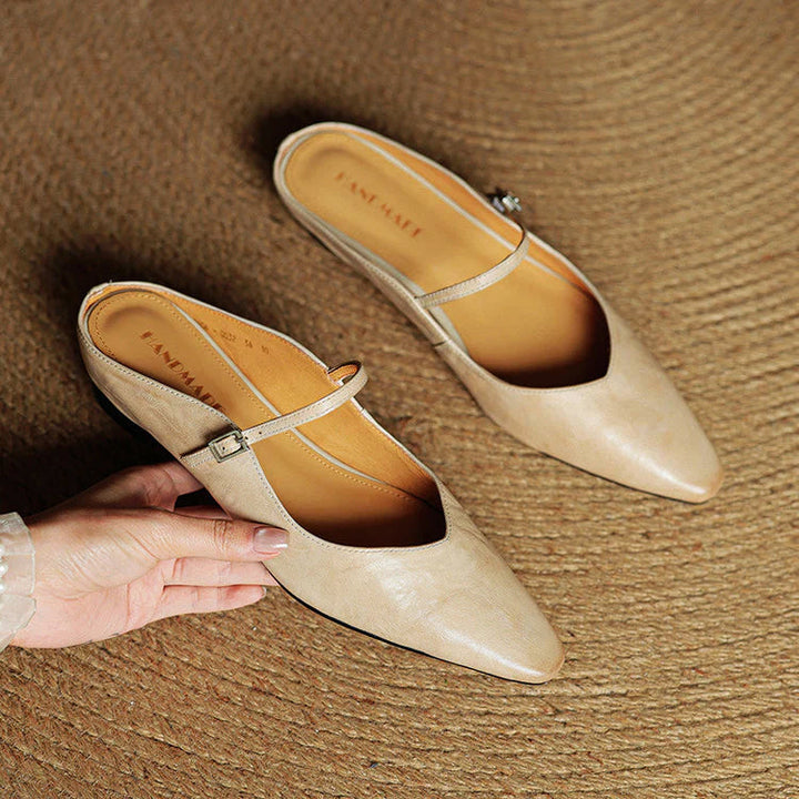 Giulia Bellini Leather Pointed Flats