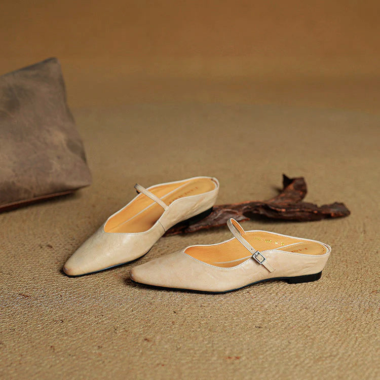Giulia Bellini Leather Pointed Flats