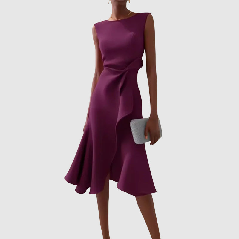 Isabella Conti Midi Dress with Side Draping