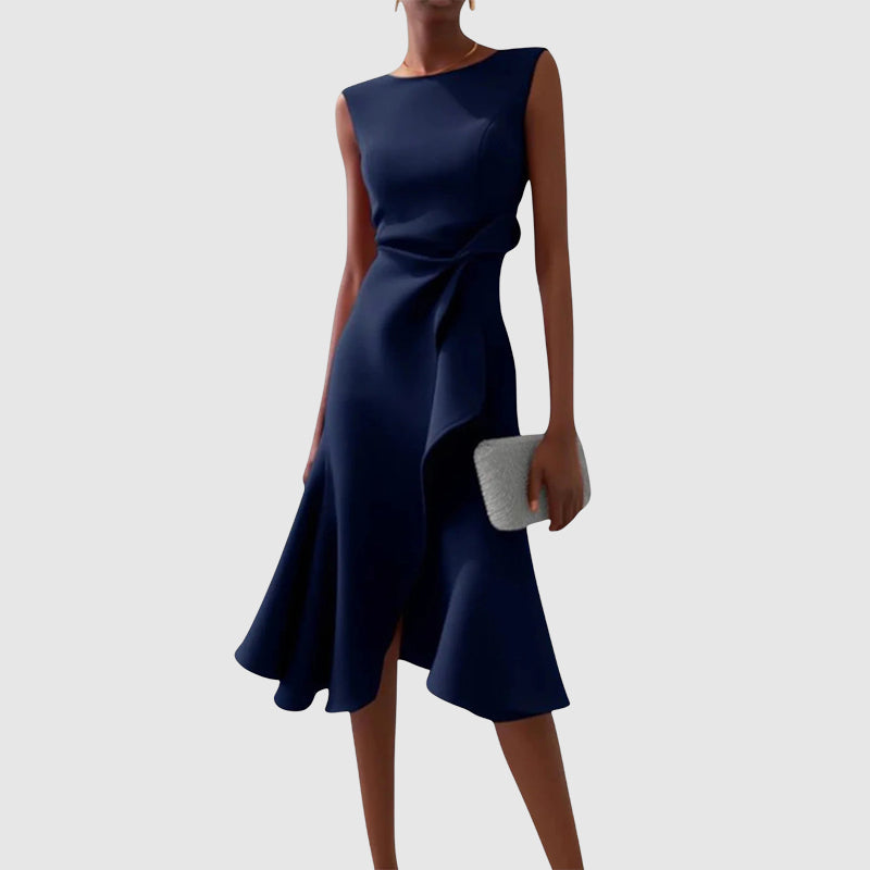 Isabella Conti Midi Dress with Side Draping
