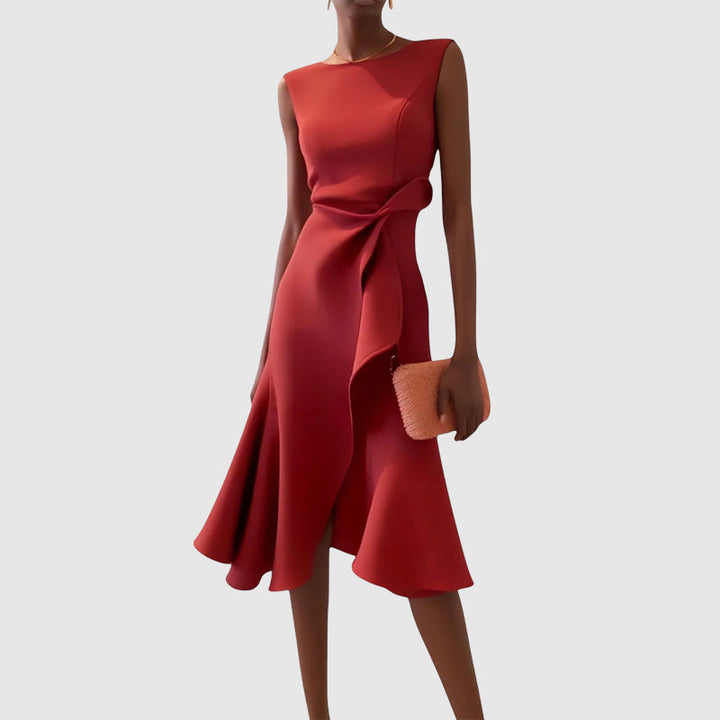 Isabella Conti Midi Dress with Side Draping