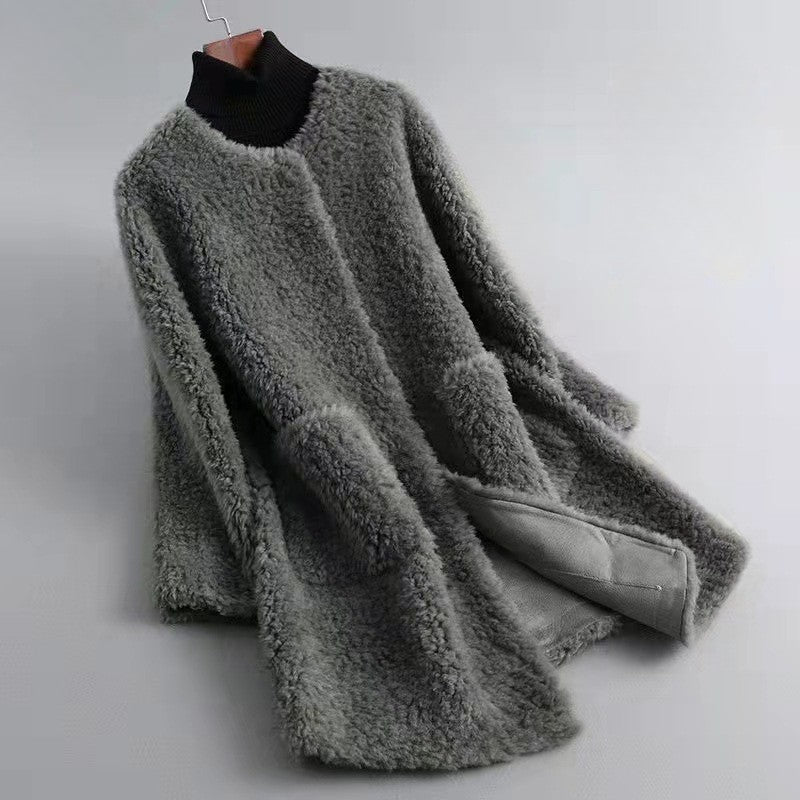 Isabella Conti Velvet-Soft Shearling Coat