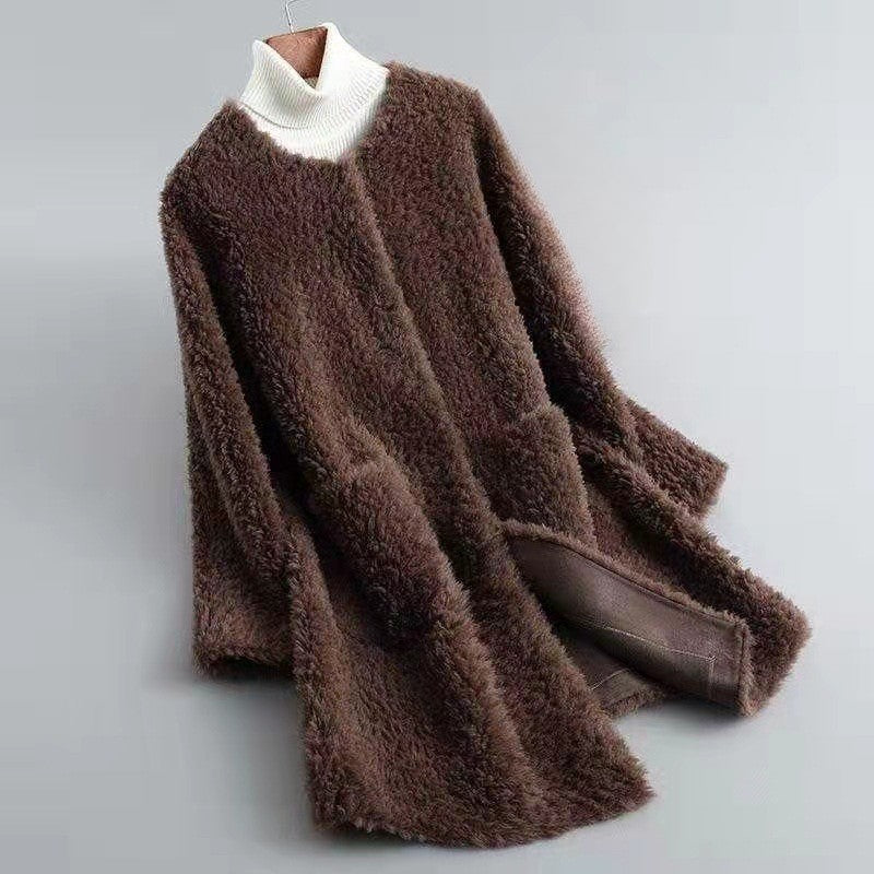 Isabella Conti Velvet-Soft Shearling Coat