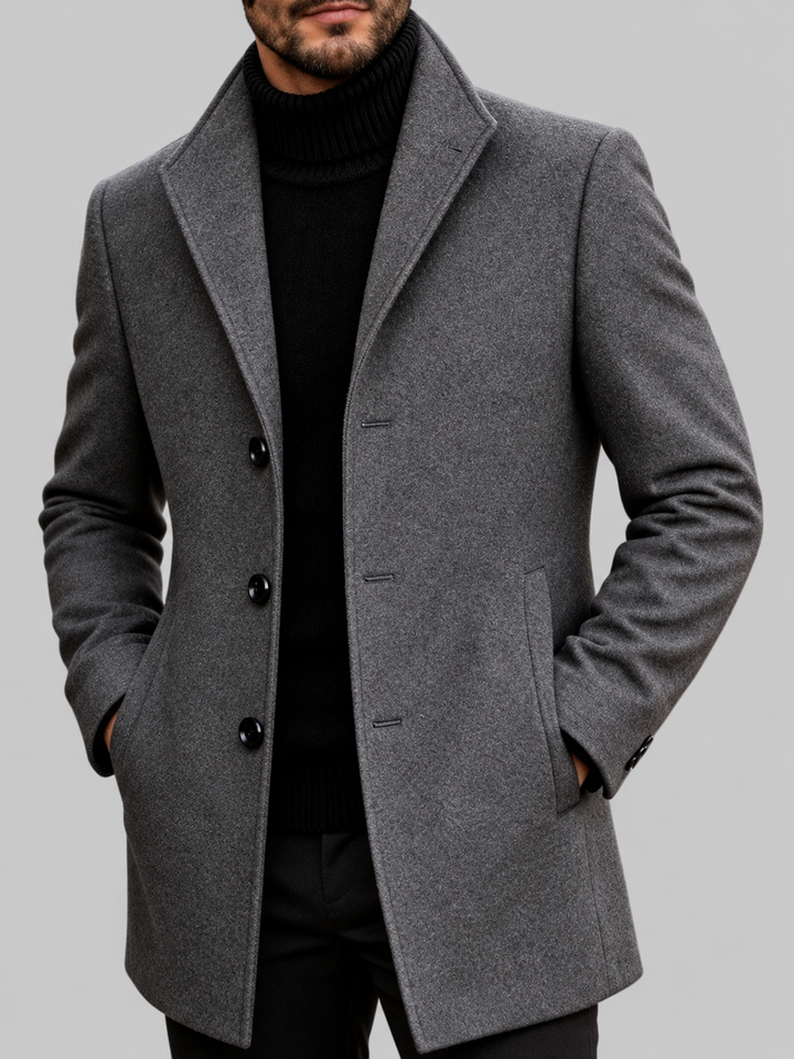 Javier – Men’s Tailored Single-Breasted Wool Coat