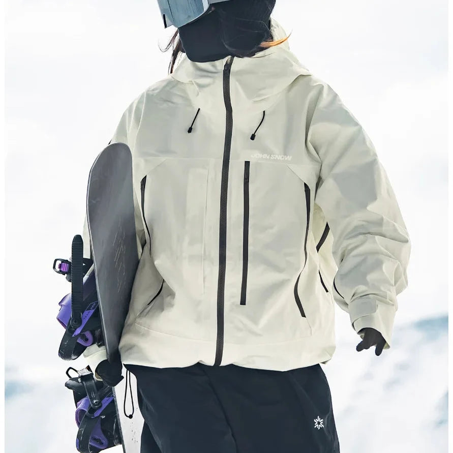 Jayla - Women's Waterproof Puffer Ski Jacket with Drawstring Hood