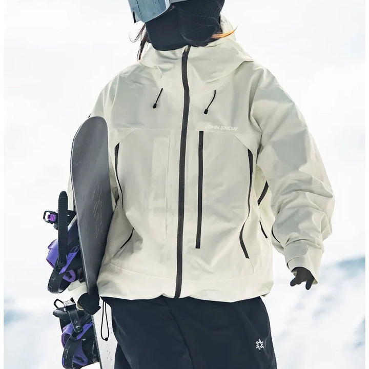 Jayla - Women's Waterproof Puffer Ski Jacket with Drawstring Hood