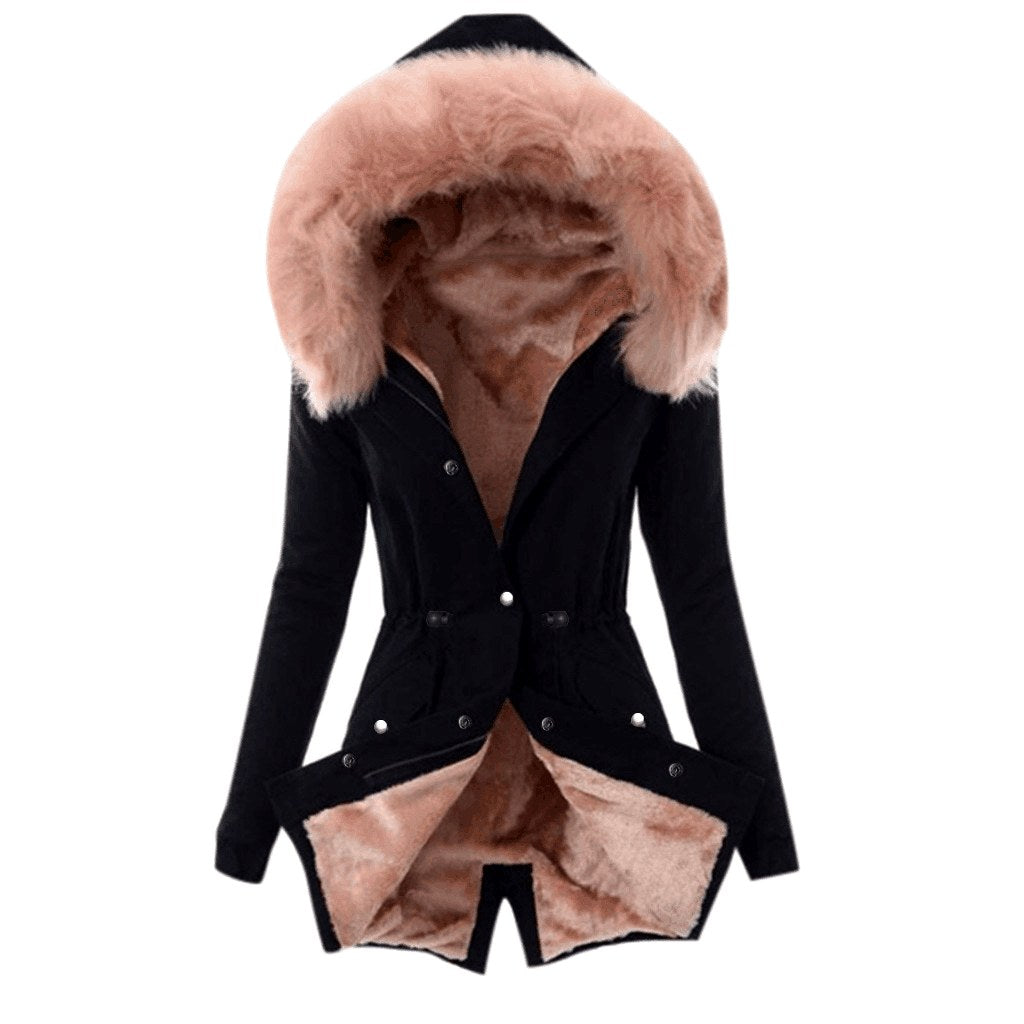 Jimena - Women's Drawstring Waist Hooded Winter Parka 6