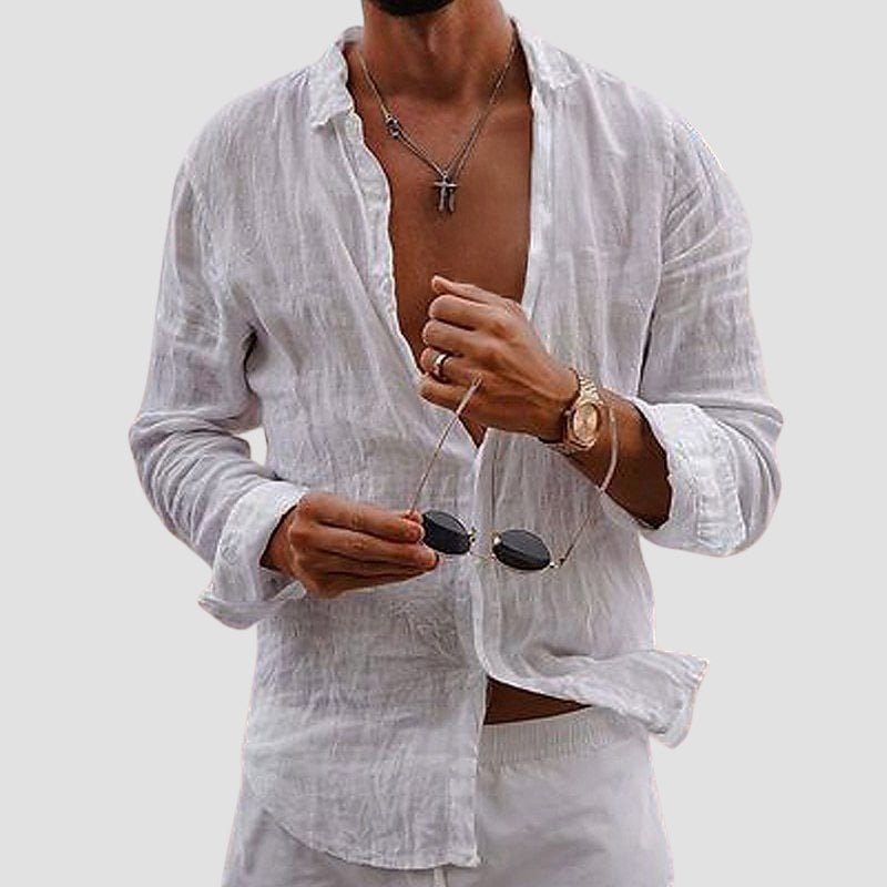 Marco De Luca Apulia Linen Look Shirt