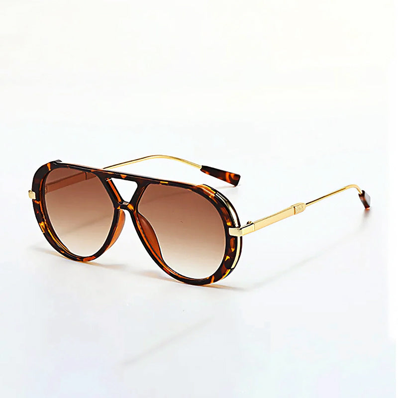 Novaro Retro Tortoise Aviator Sunglasses