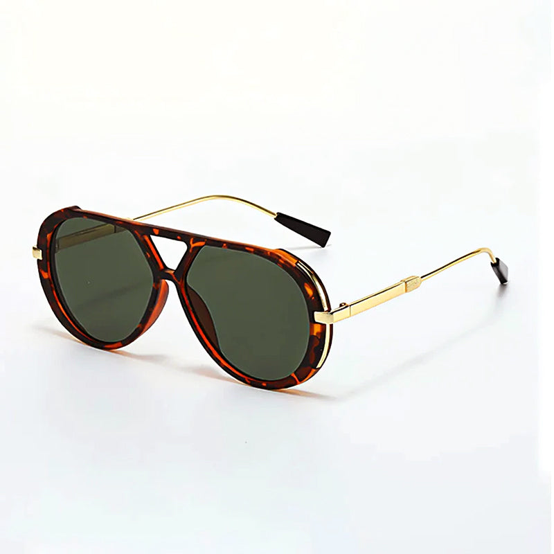 Novaro Retro Tortoise Aviator Sunglasses