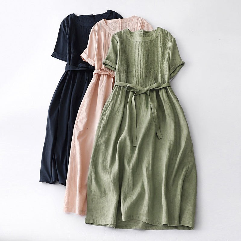 Ophelia Ferrera Retro Pleated Dress