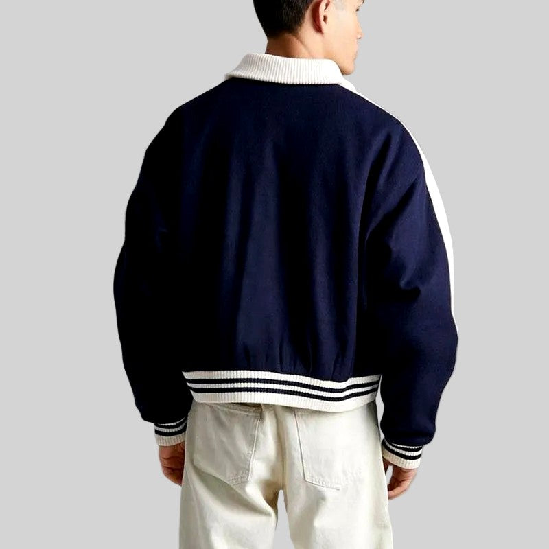 Peter - Men's Snap Button Varsity Jacket 2