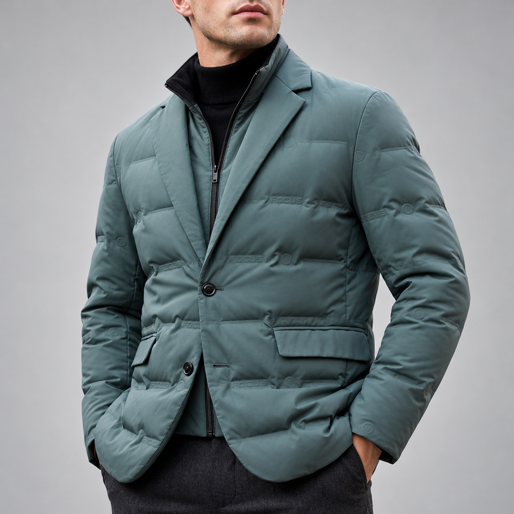 Sergio - Men's Duck Down Blazer with Notch Lapels