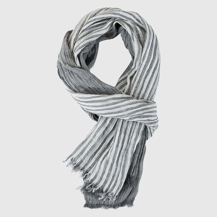 Soren Lightweight Striped Fringe Scarf