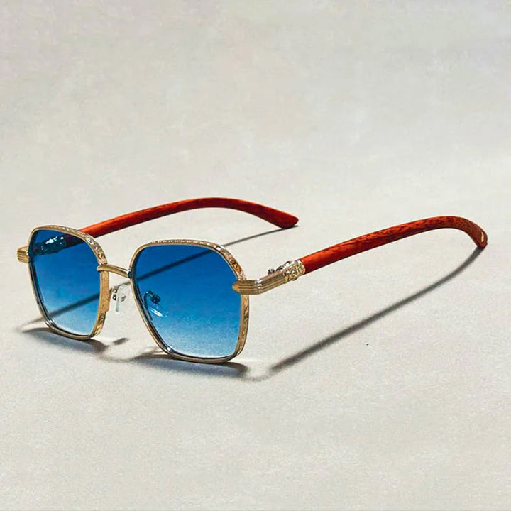 Vintage Wood-Temple Sunglasses