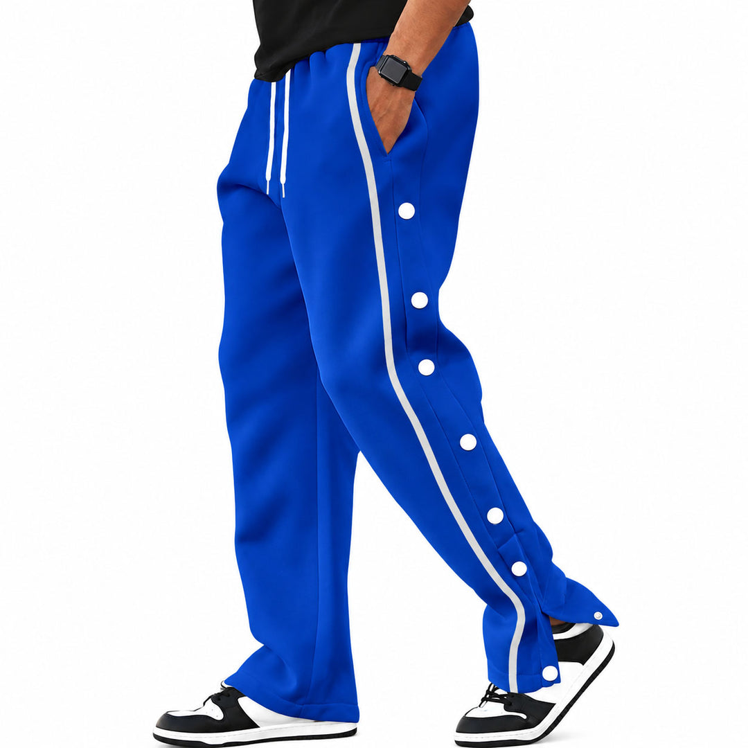 Alessio - Men's Relaxed-Fit Joggers with Side-Snap Closure
