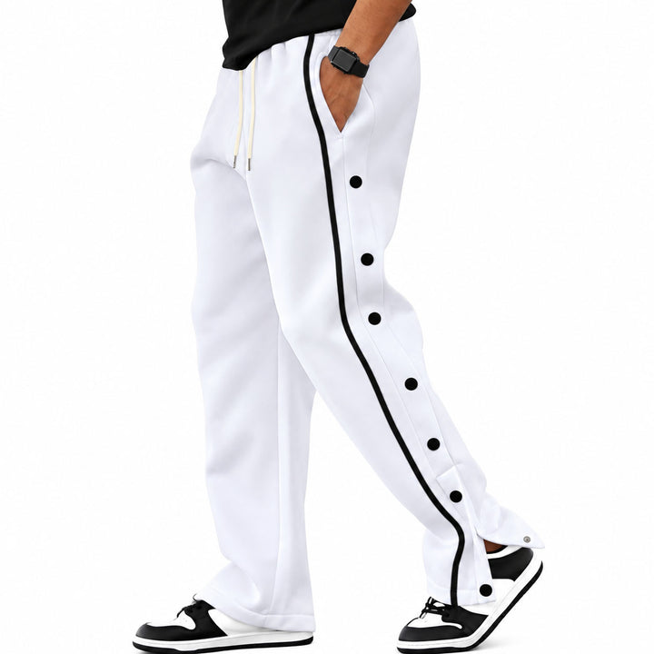 Alessio - Men's Relaxed-Fit Joggers with Side-Snap Closure