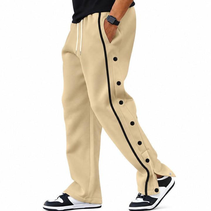 Alessio - Men's Relaxed-Fit Joggers with Side-Snap Closure