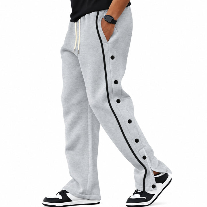 Alessio - Men's Relaxed-Fit Joggers with Side-Snap Closure