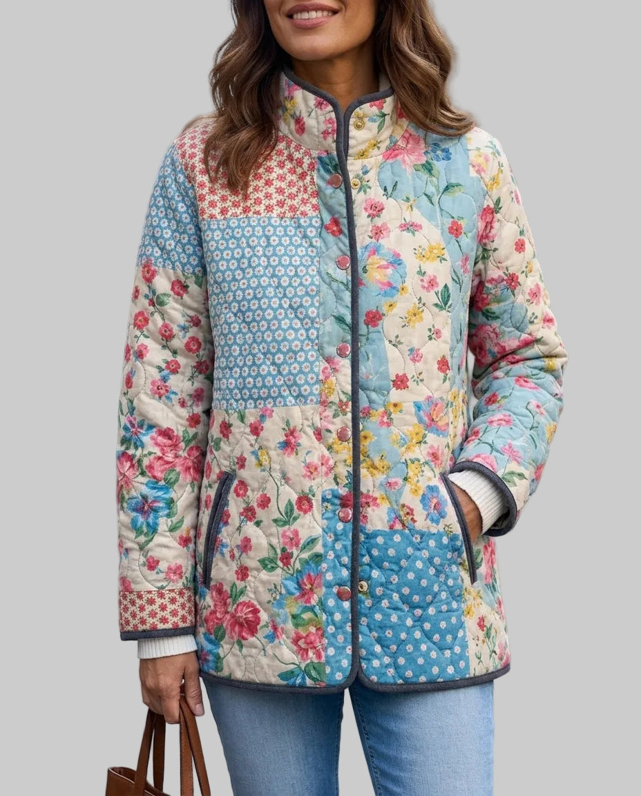 Alina - Women's Patchwork Floral Quilted Jacket