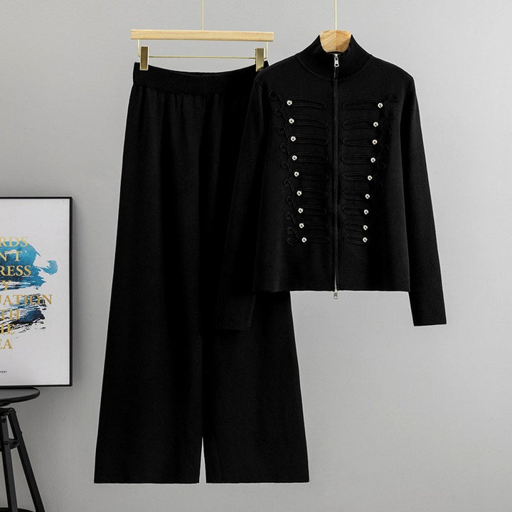 Alora - Women’s Embellished Zip-Up Jacket and Pants Set 5