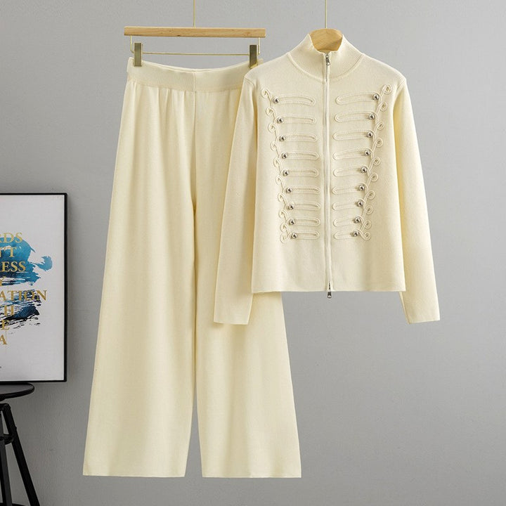 Alora - Women’s Embellished Zip-Up Jacket and Pants Set 6