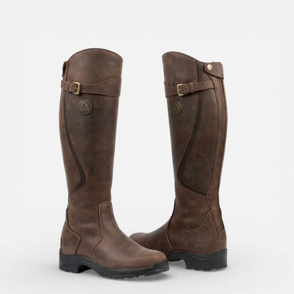 Amelia - Women's Knee-High Riding Boots with Buckle Strap