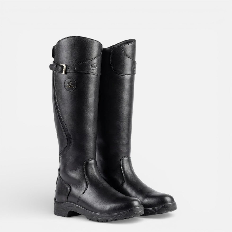 Amelia - Women's Knee-High Riding Boots with Buckle Strap