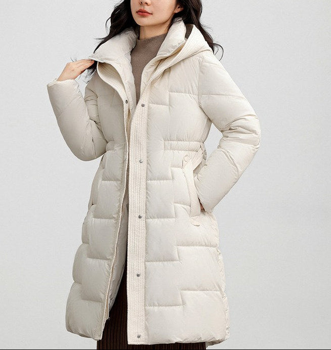 Amina - Women’s Hooded Belted Long Puffer Coat 3