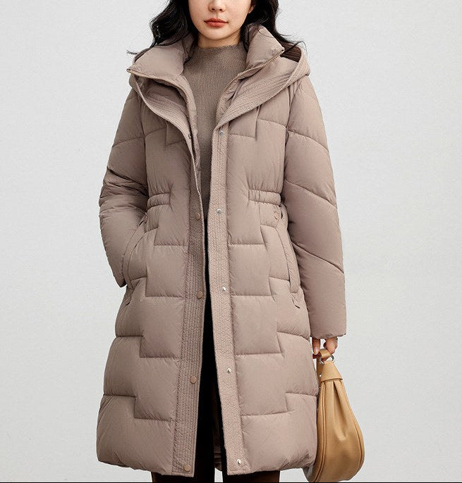 Amina - Women’s Hooded Belted Long Puffer Coat 5