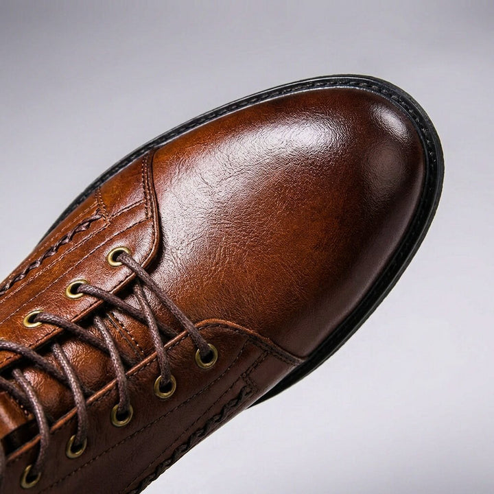 Andres - Men’s Leather Boots with Stitch Details