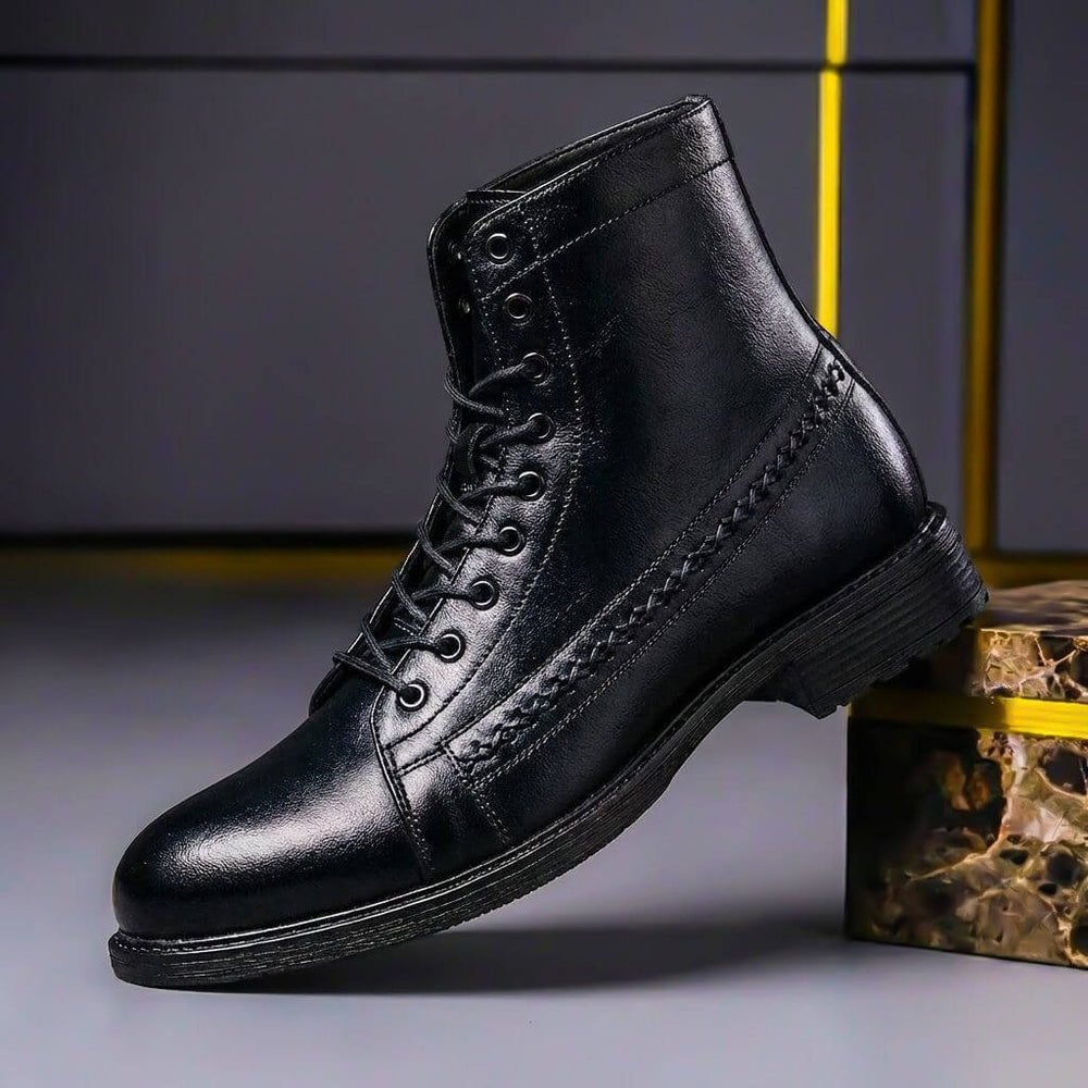 Andres - Men’s Leather Boots with Stitch Details