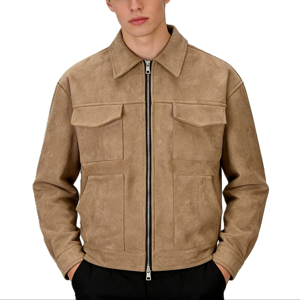 Arlo - Men's Suede Utility Jacket with Multiple Pockets 3