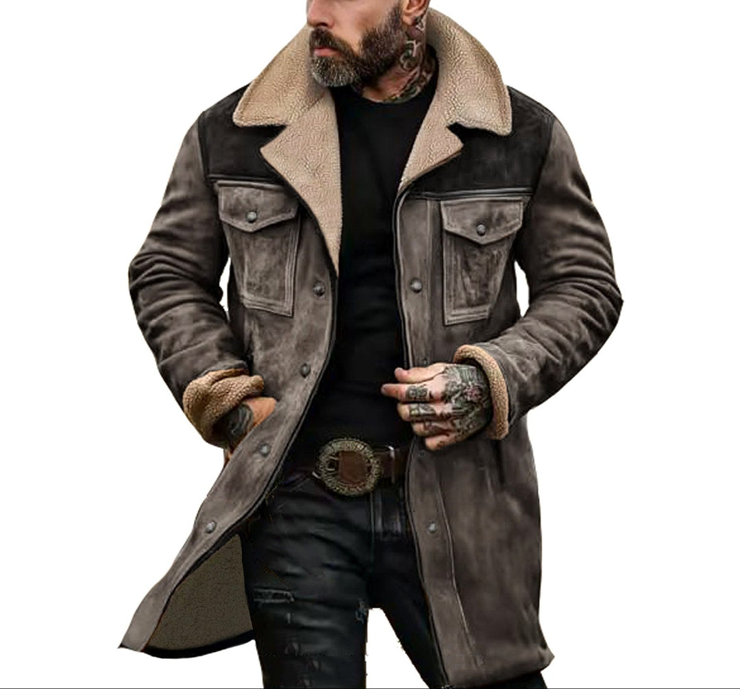 Bennett - Men's Vintage Shearling Lined Suede Coat 2