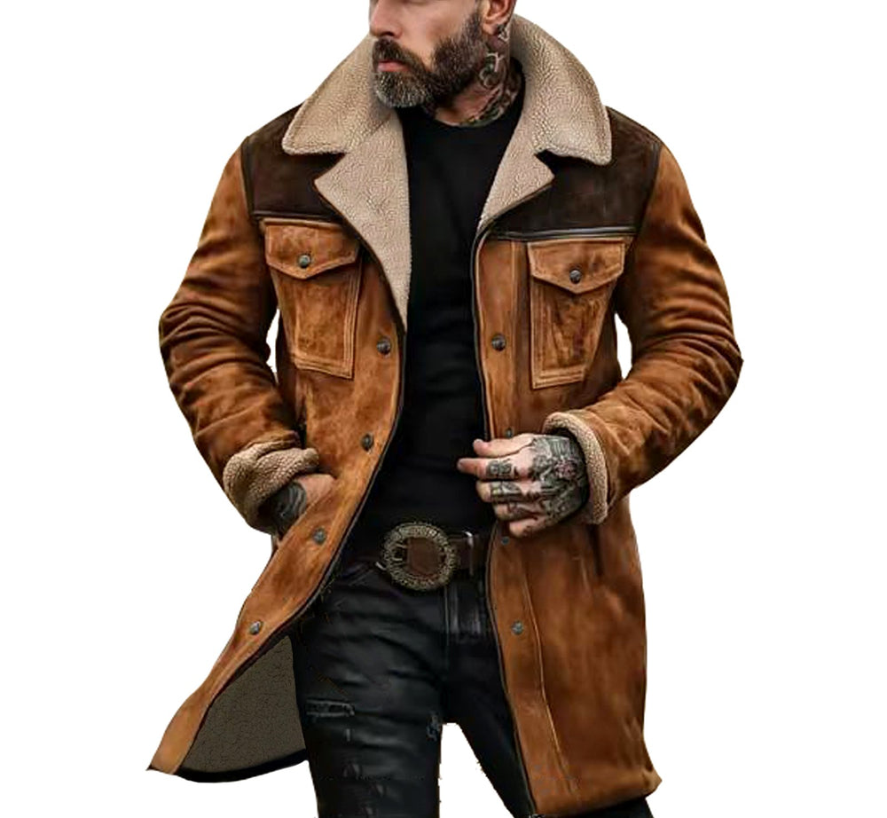 Bennett - Men's Vintage Shearling Lined Suede Coat 3
